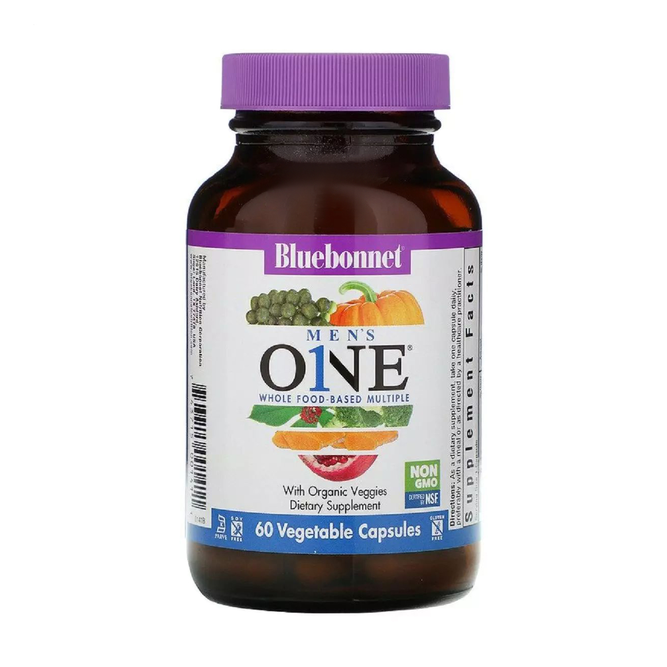 Мультивітаміни для чоловіків Bluebonnet Nutrition Men's One, 60 вегетаріанських капсул
